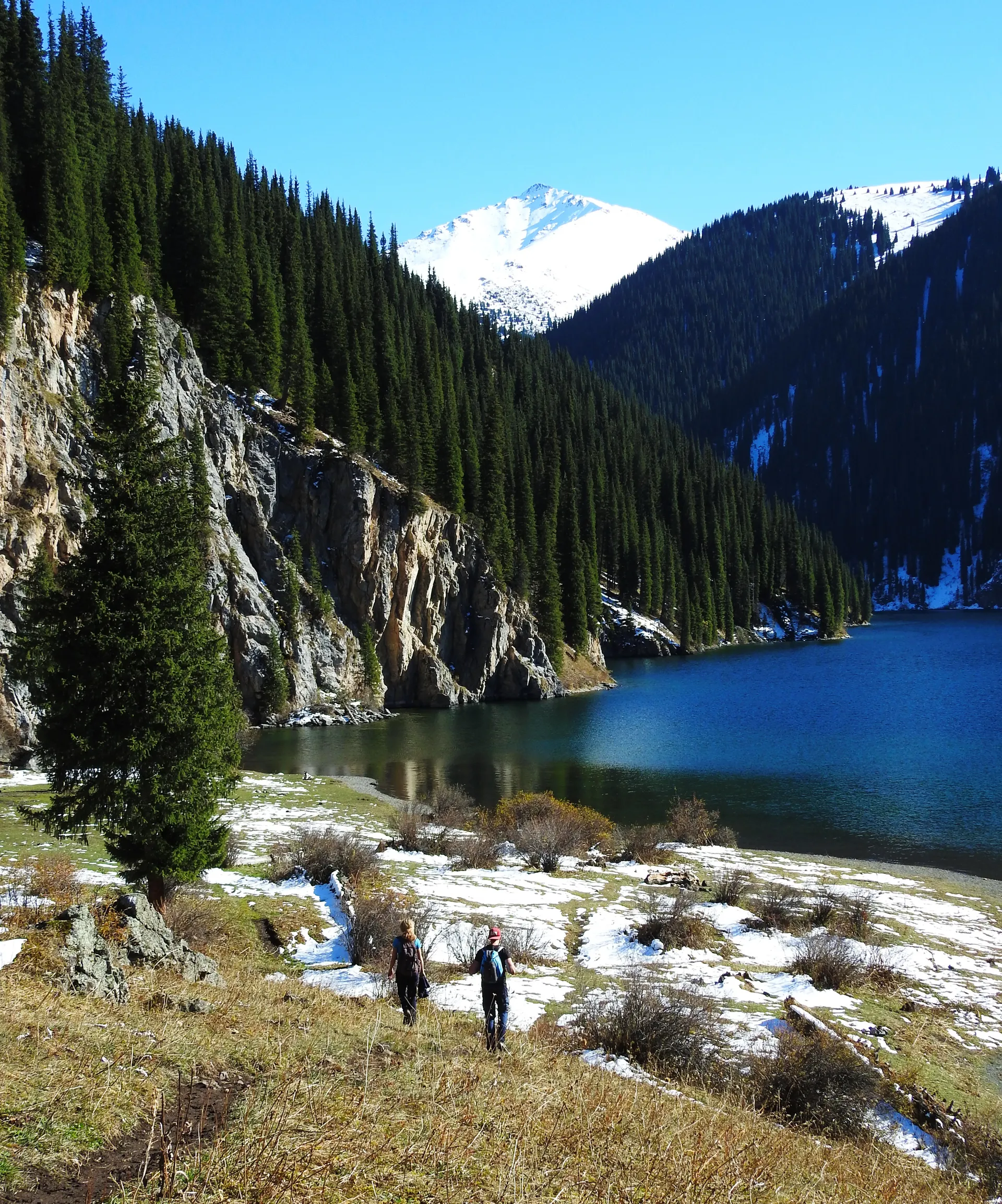 Kolsay Lake mountain scenery in Kazakhstan