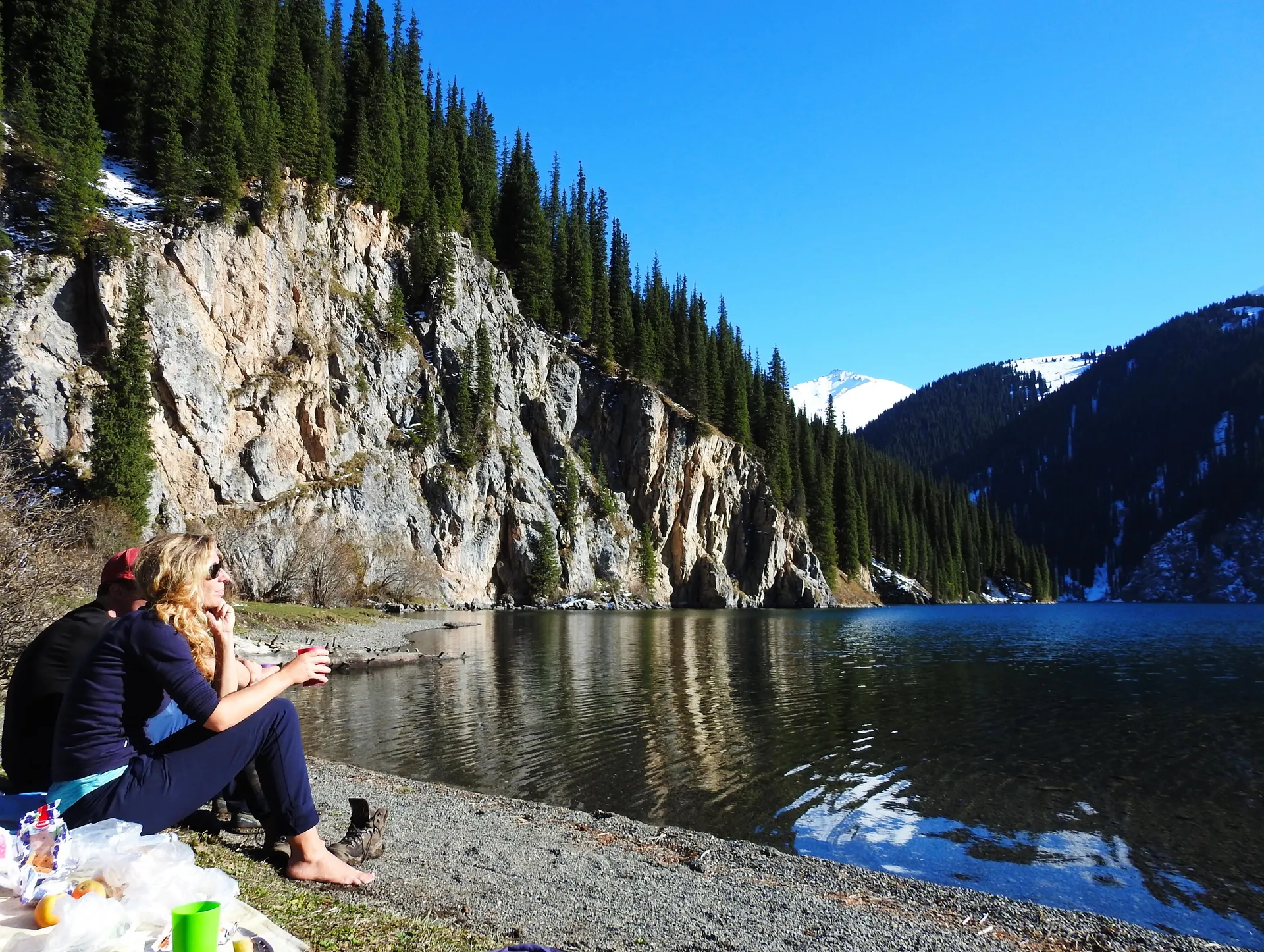 Kolsay Lake mountain scenery in Kazakhstan