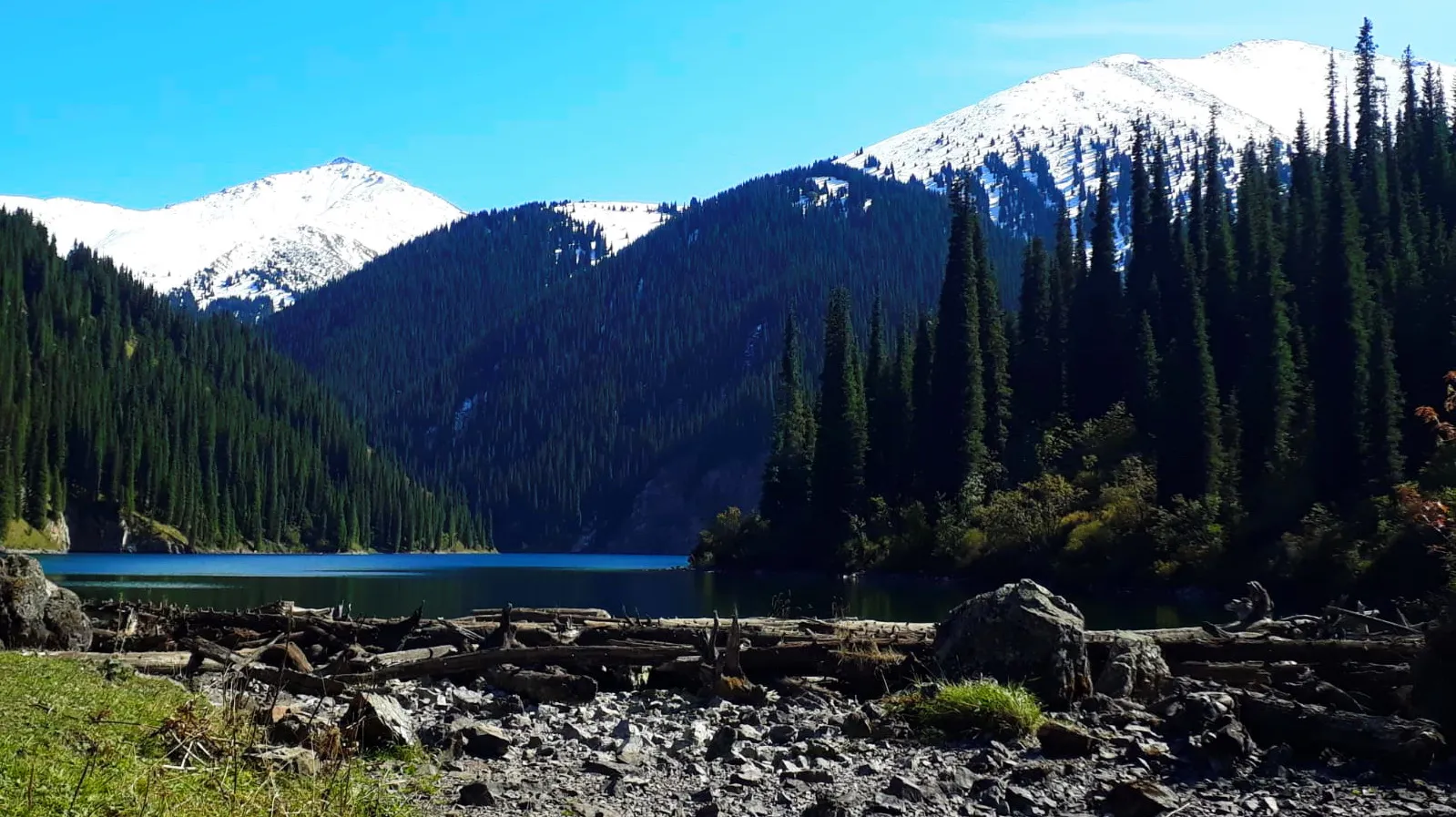 Kolsay Lake mountain scenery in Kazakhstan